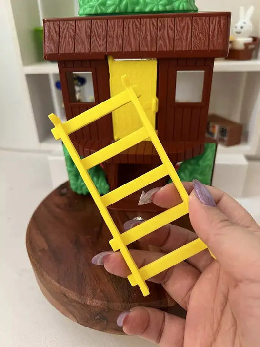Vintage Fisher Price #2551 replacement ladder, yellow plastic with horizontal rungs