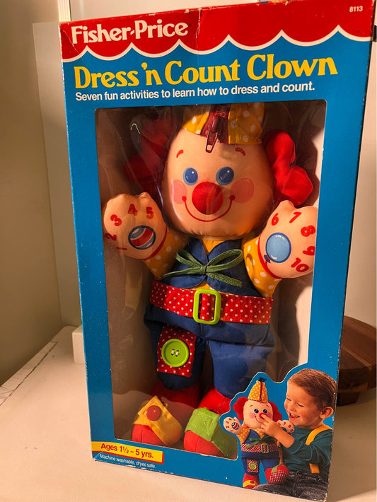 New in Box Fisher Price Dress & Count Clown #8113