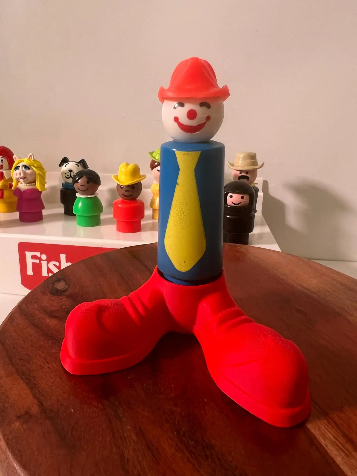Fisher Price oversized red clown shoes with wide rounded shape