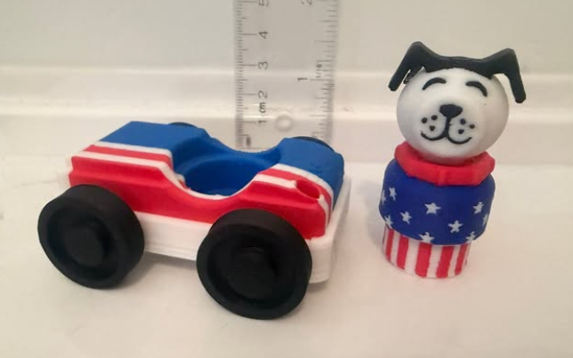 Custom Accessory - July 4th Celebration for vintage Fisher Price figures