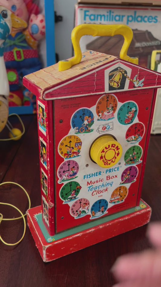 Vintage Fisher Price Music Teaching Clock