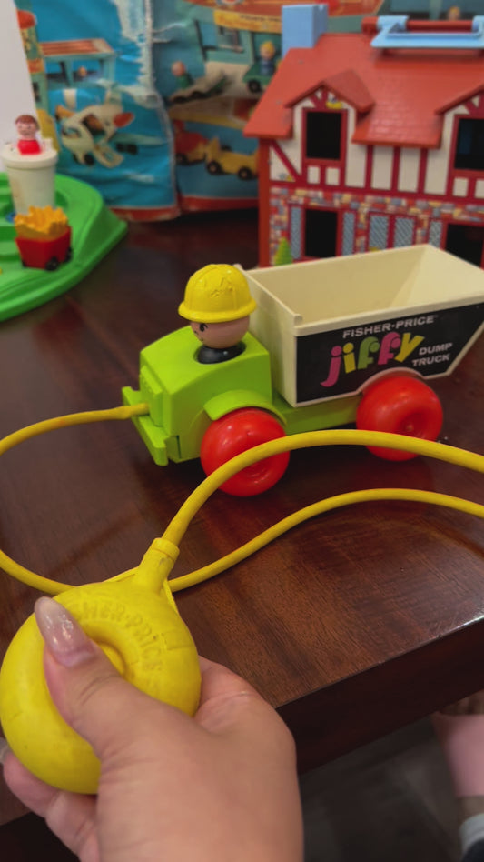 1971 Working Jiffy Dump Truck Pull Toy #156