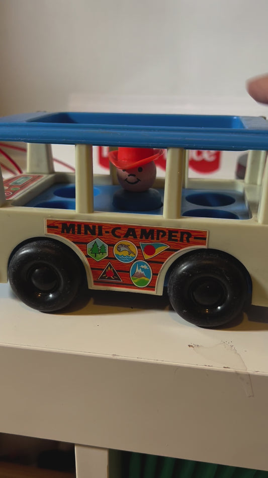 Original Jugetes Perquin (JP) Blue Mini Camper Bus
