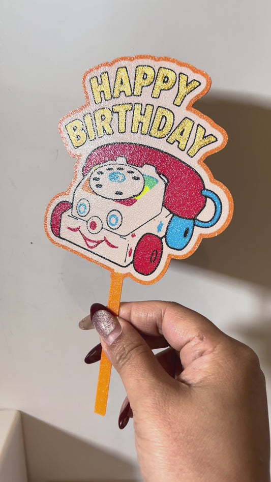 Chatter Phone Birthday Cake Topper
